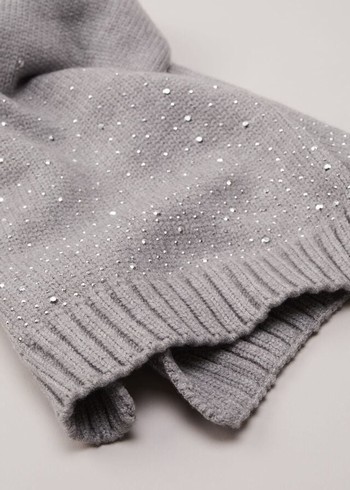 Phase Eight Grey Sparkly Scarves Grey USA | 7092163-RT